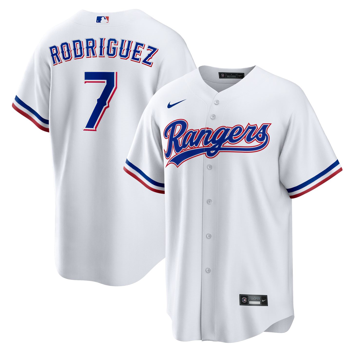 Ivan Rodriguez Texas Rangers Home Retired Player Replica Jersey - White | Stitched Baseball Jersey TJS1671