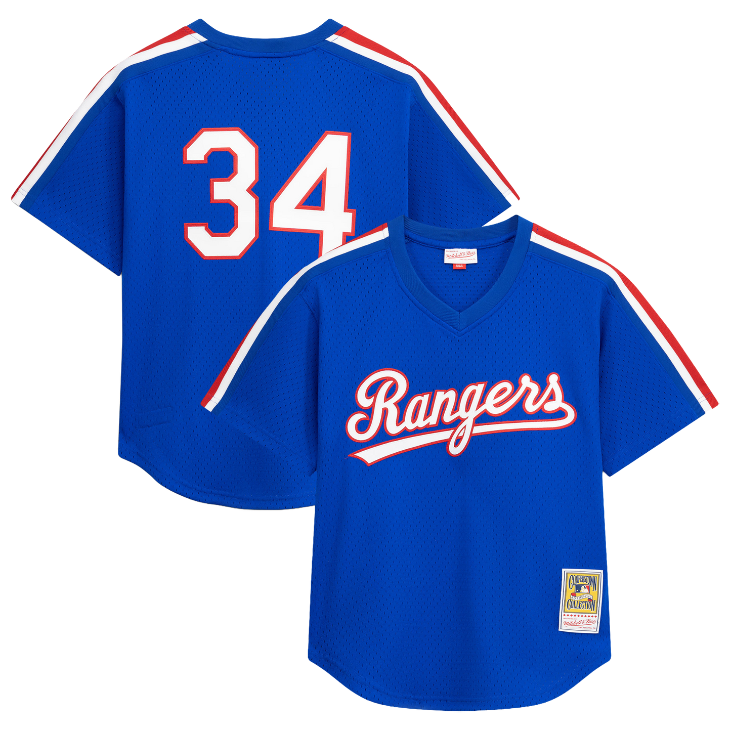 Nolan Ryan Texas Rangers M & N Big & Tall Cooperstown Mesh Batting Practice Jersey - Royal | Stitched Baseball Jersey TJS1693
