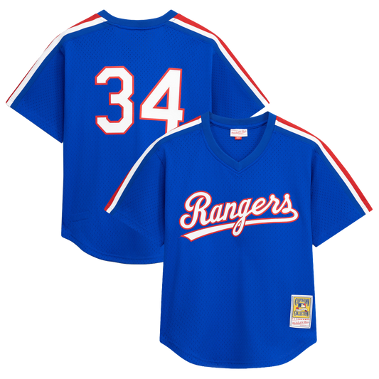 Nolan Ryan Texas Rangers M & N Big & Tall Cooperstown Mesh Batting Practice Jersey - Royal | Stitched Baseball Jersey TJS1693