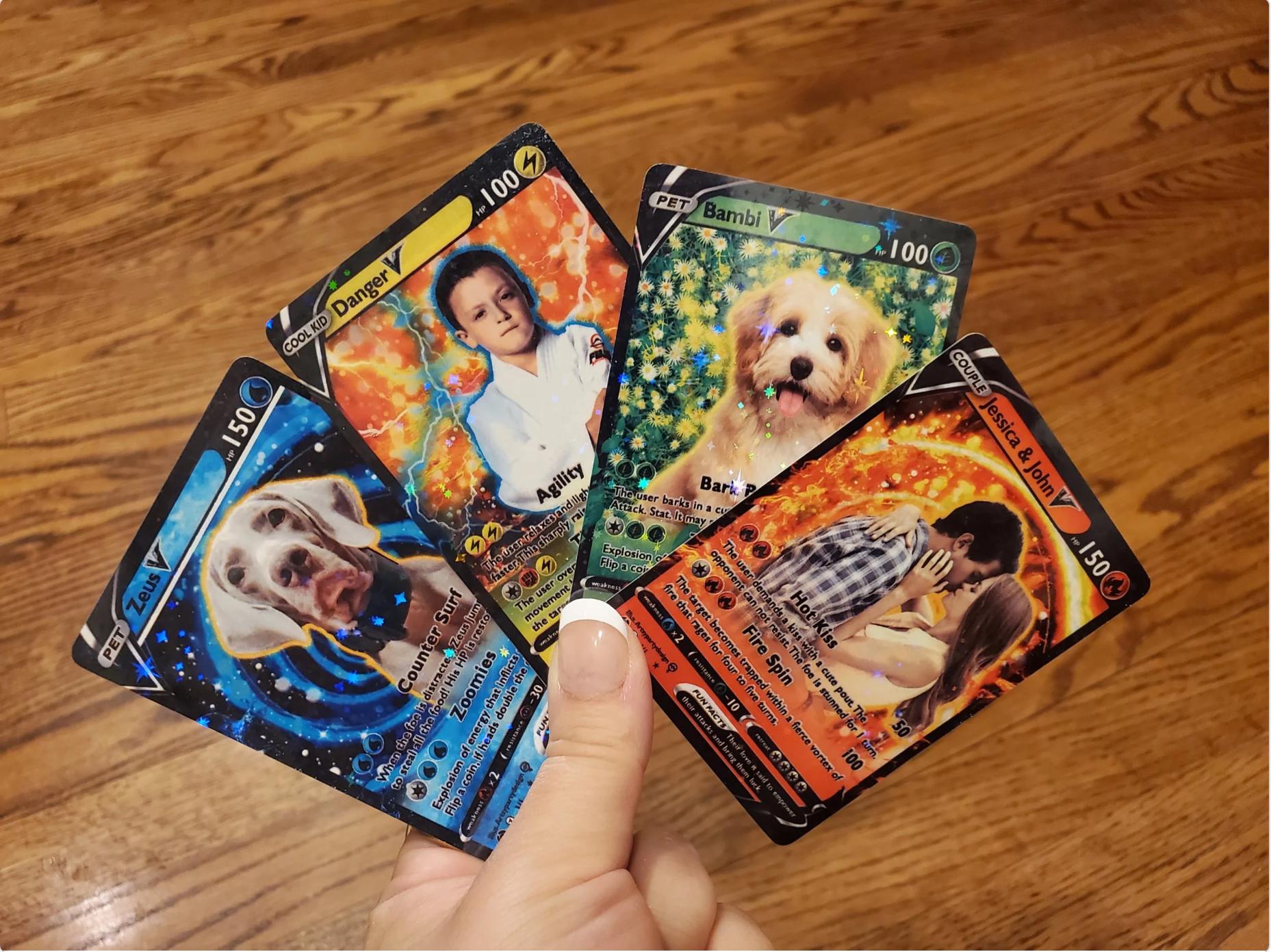 Custom Pokemon Card, Pet as Pokemon , Pokemon Birthday Card, Pokemon Couple Card, Pokemon Gift, Pokemon Christmas Card,Pets,People any photo