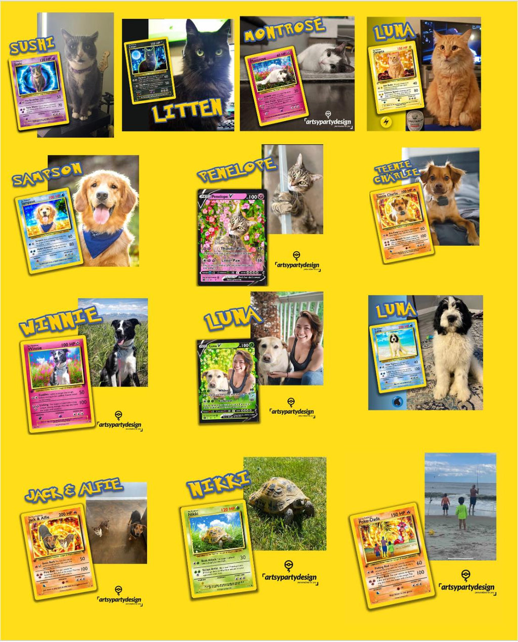 Custom Pokemon Card, Pet as Pokemon , Pokemon Birthday Card, Pokemon Couple Card, Pokemon Gift, Pokemon Christmas Card,Pets,People any photo