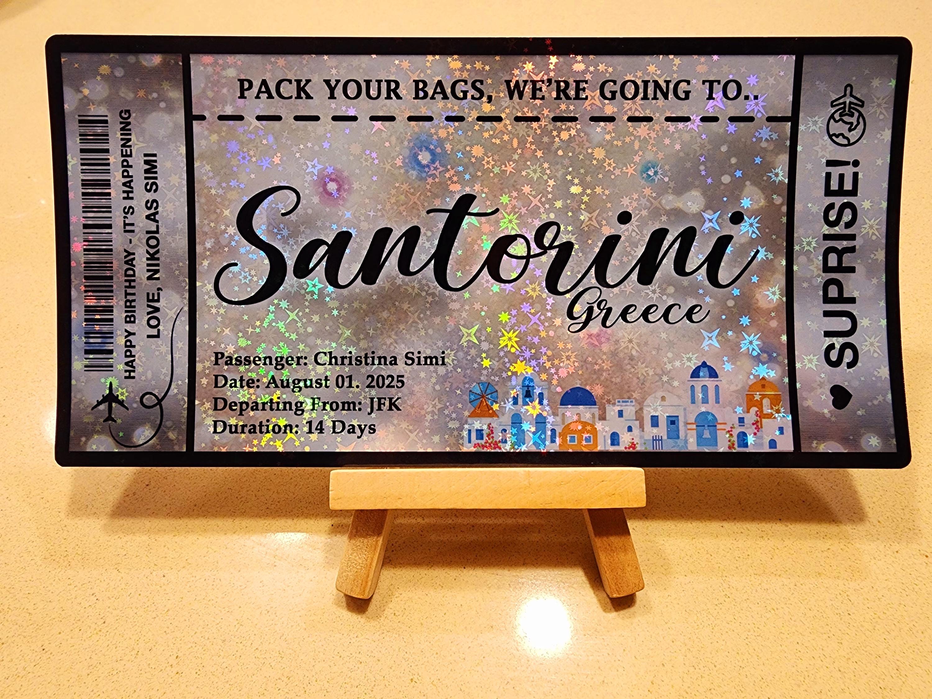 Surprise Holiday Ticket, Birthday Surprise Ticket, Holiday Reveal, Personalized Surprise Trip Voucher, Boarding Pass, Holiday Voucher