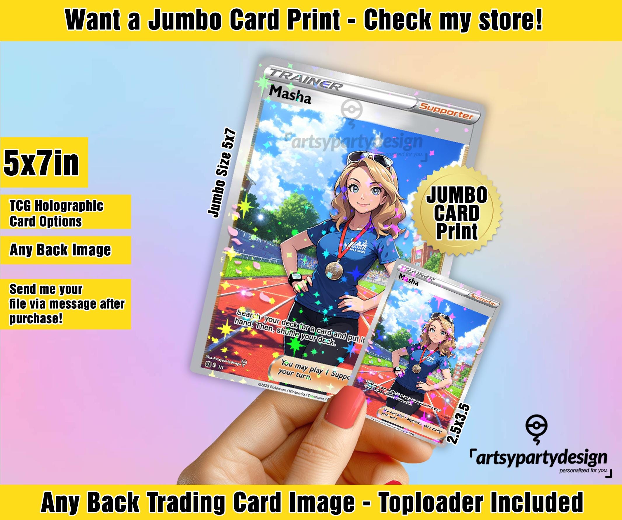 Custom Pokemon Card, Print Your Own Card, Holographic Custom Cards, Proxy Card Print, MTG Print Cards, Print Trading Cards, Print Pokemon