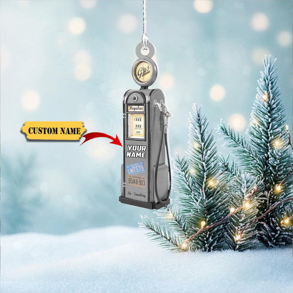 Gas Pump Christmas Ornament 2D , Funny Gas Pump Ornament, Fuel Pump Ornament Gift, Gasoline Pump Ornament, Gas Statio...