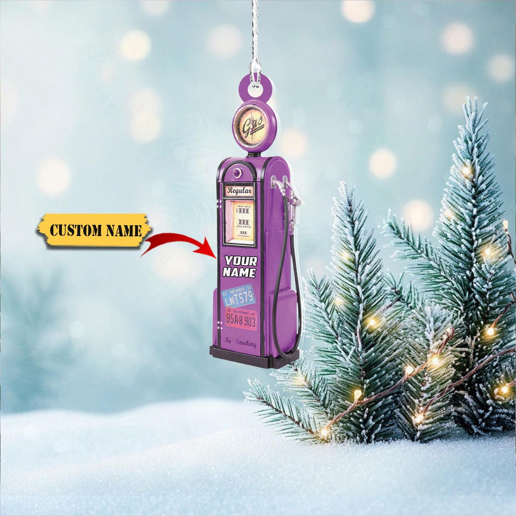 Gas Pump Christmas Ornament 2D , Funny Gas Pump Ornament, Fuel Pump Ornament Gift, Gasoline Pump Ornament, Gas Statio...