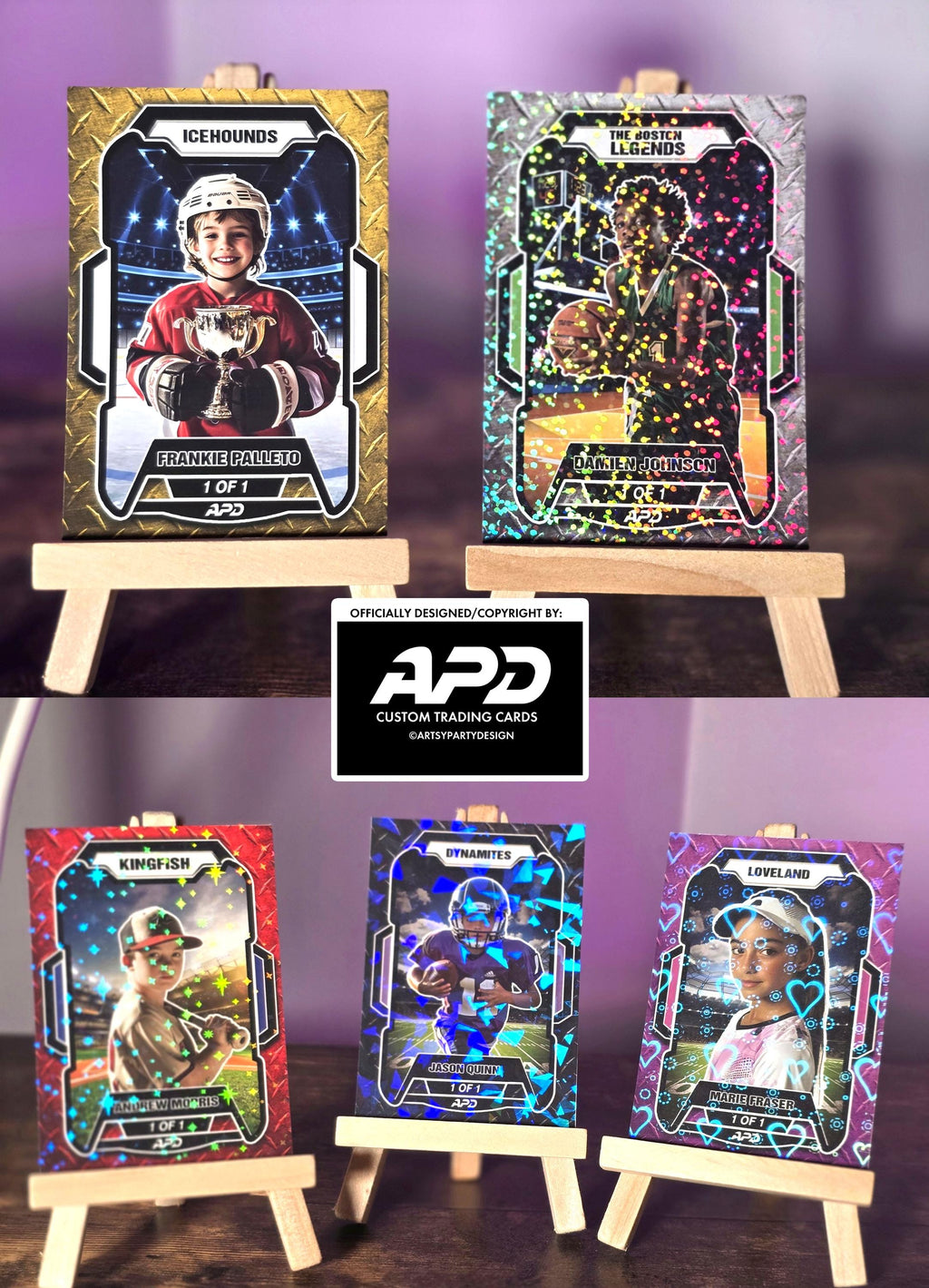 Custom Sports Card for Kids, Custom Sport Card, Custom Slabcase Trading Card, Baseball,Soccer, Hockey, Football, Basketball, Sport Card Kids
