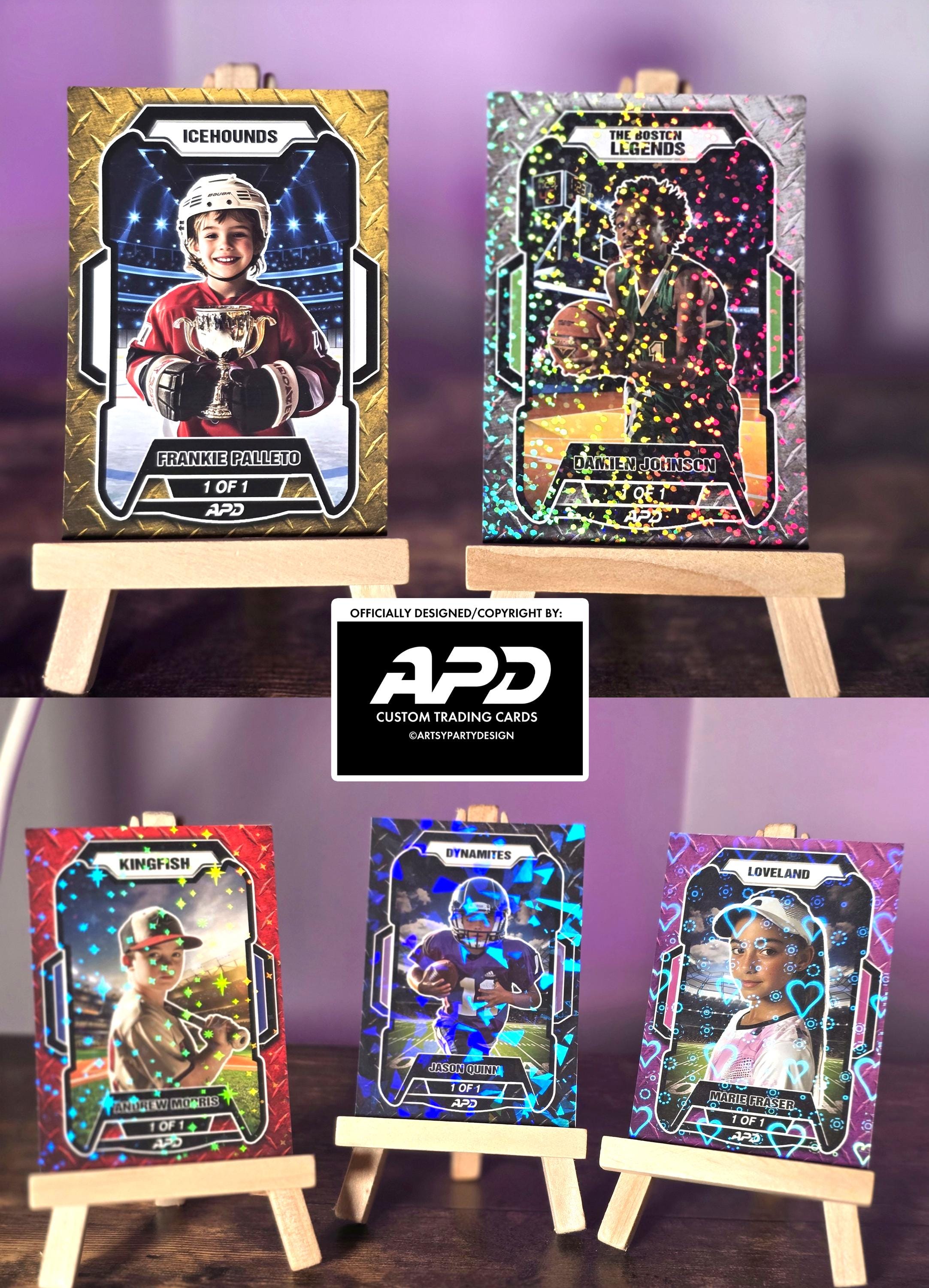 Custom Sports Card for Kids, Custom Sport Card, Custom Slabcase Trading Card, Baseball,Soccer, Hockey, Football, Basketball, Sport Card Kids