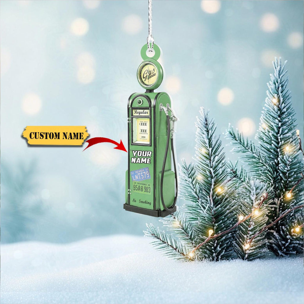 Gas Pump Christmas Ornament 2D , Funny Gas Pump Ornament, Fuel Pump Ornament Gift, Gasoline Pump Ornament, Gas Statio...