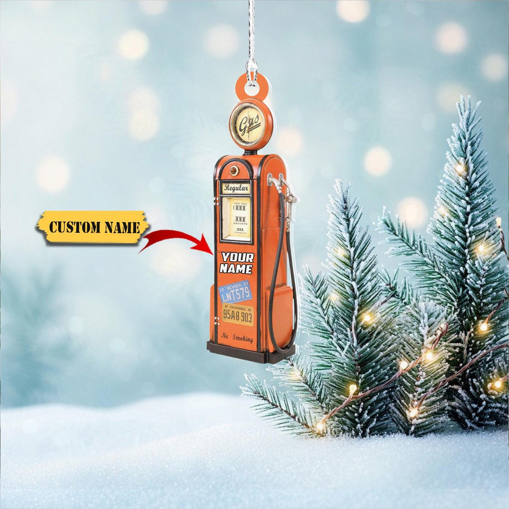 Gas Pump Christmas Ornament 2D , Funny Gas Pump Ornament, Fuel Pump Ornament Gift, Gasoline Pump Ornament, Gas Statio...