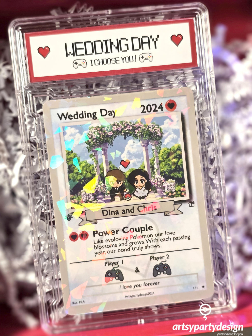 Custom Anniversary Card, Custom PokeCard, Custom Trading Card, Proposal Card, Anniversary, Wedding Card, TCG, Custom Trading card