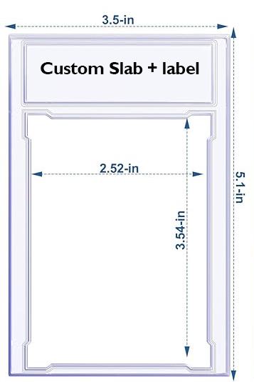 Custom label and Slabcase for graded cards, custom label for cards, double sided, custom slabcase, slabcase labels, graded or custom style