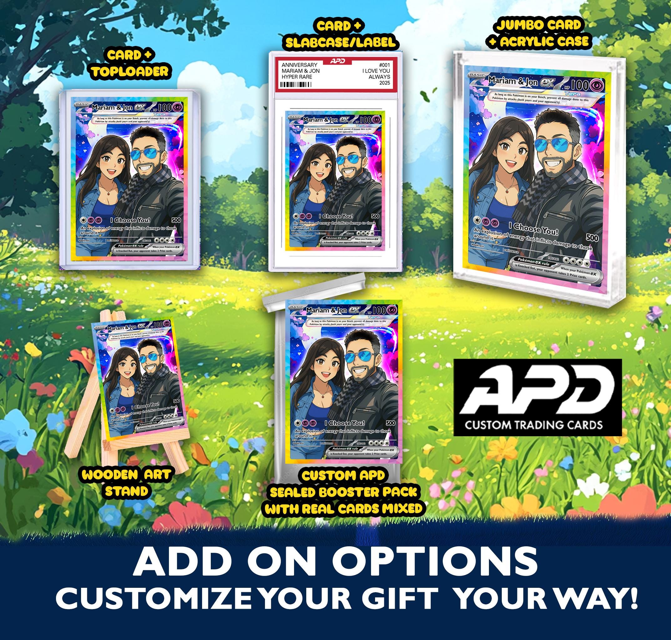 Custom Trainer Card, Custom Custom Trading Card , Custom Illustration Card, Poke Illustration, Artist rendition, Cartoon art, Anime Gift