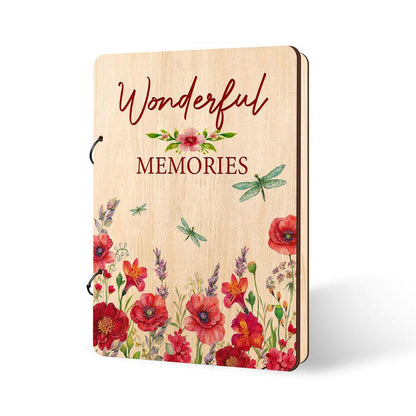 Custom Card Holder with Butterfly And Flower, Book Keepsake Storage, Holiday and Birthday Cards Storage, Greeting Car...