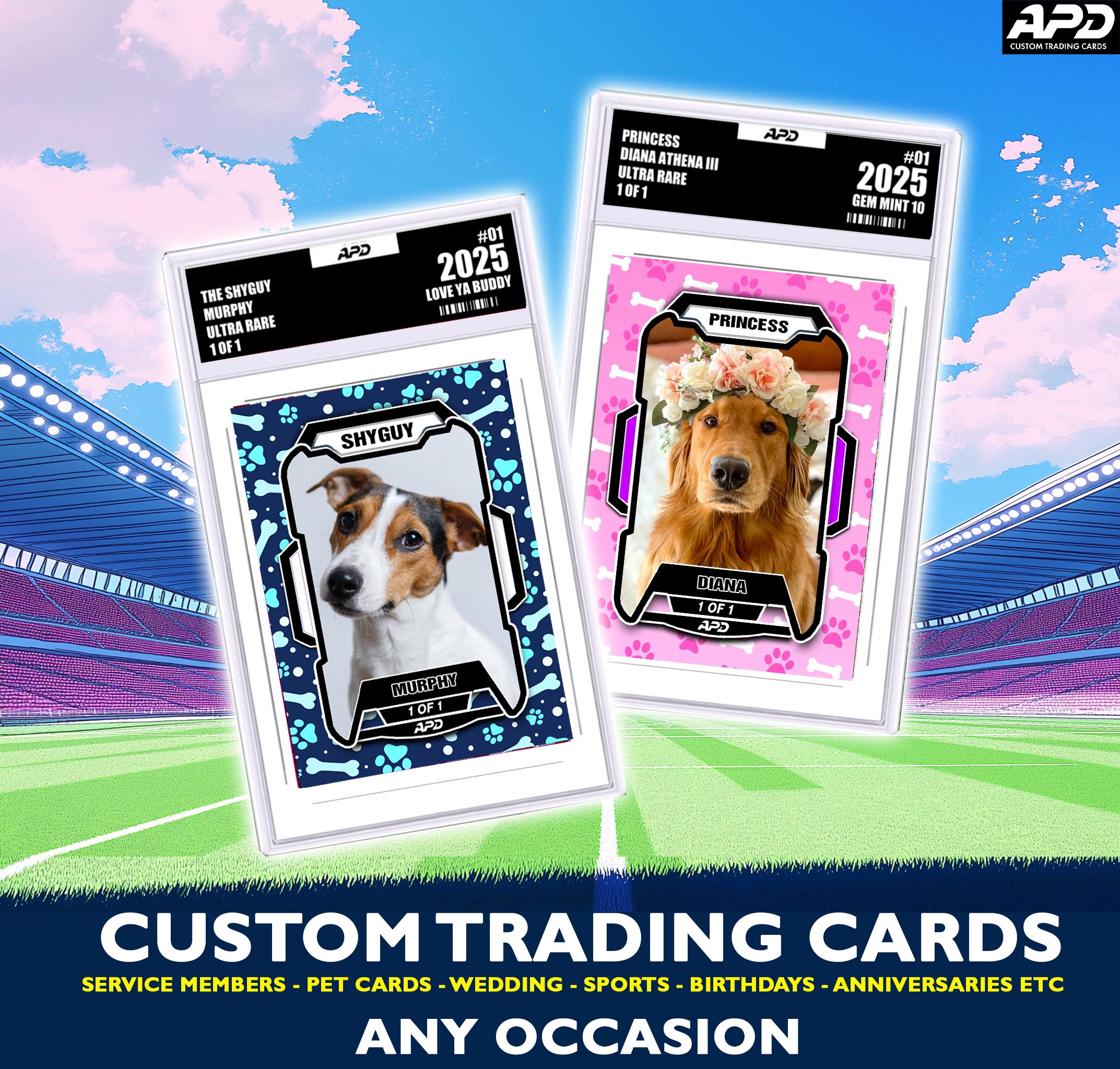 Sport Card for Pets, Custom Pet Cards, ESA Card, K9 Custom Cards, Service dog card, Custom Sport cards for Pets, Pet Card, Pet memorial