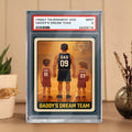 Basketball No.1 Dad Grandpa Man And Kids Trading Card Style Personalized Acrylic Block, Fathers Day Gift For Basketba...