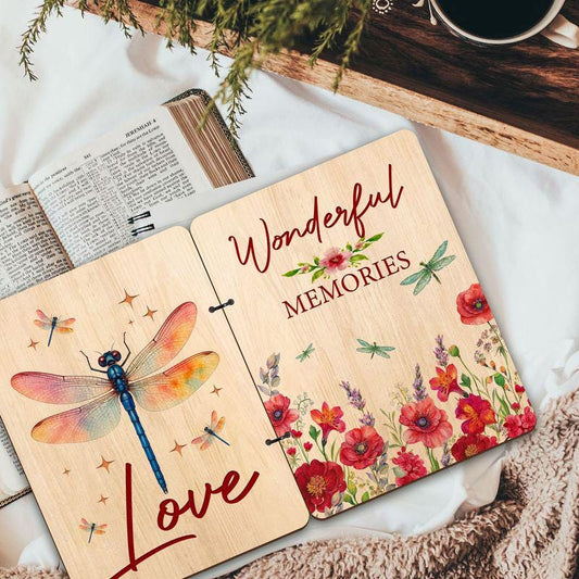 Custom Card Holder with Butterfly And Flower, Book Keepsake Storage, Holiday and Birthday Cards Storage, Greeting Car...