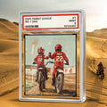 Custom Motocross Dad Acrylic Plaque, Trading Card Style Personalized Kid's Name With Dad, Father's Day Gift, Motocros...