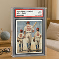 Baseball No. 1 Dad Man And Kids Trading Card Style Personalized Acrylic Block, Dad Plaque, Father's Day Gift for Base...