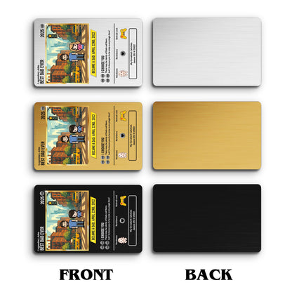 Custom Pixel Art Dad Card – Unique Father's Day Gift, Personalized Wallet Insert for Dad's Special Day, Custom Dad Me...