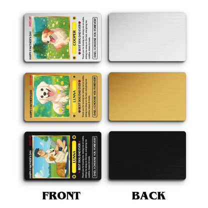 Custom Poke Dog Card, Funny father's Day gift from Dog, Pet Lover Gift for Dad, I Choose You Forever, Cute Puppy Trad...