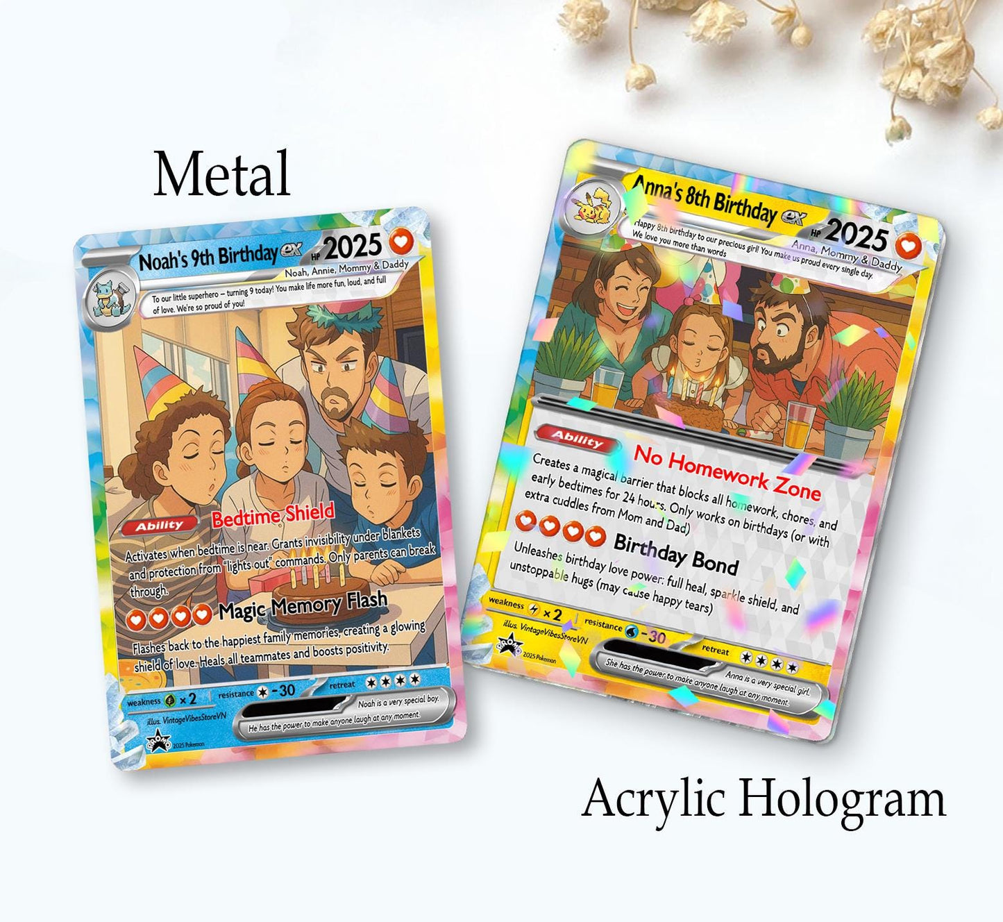 Personalized PokeCard: Custom Photo Art Card - Anniversary, Birthday, Wedding - Custom Metal Card Card + Gift Box Pri...