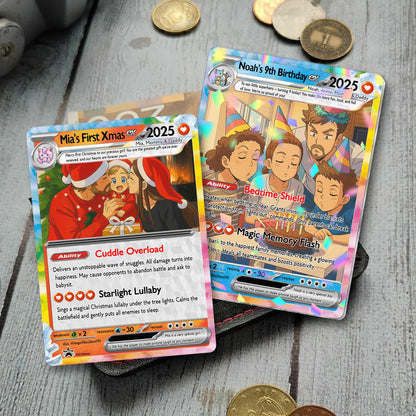 Personalized PokeCard: Custom Photo Art Card - Anniversary, Birthday, Wedding - Custom Metal Card Card Only Printed M...