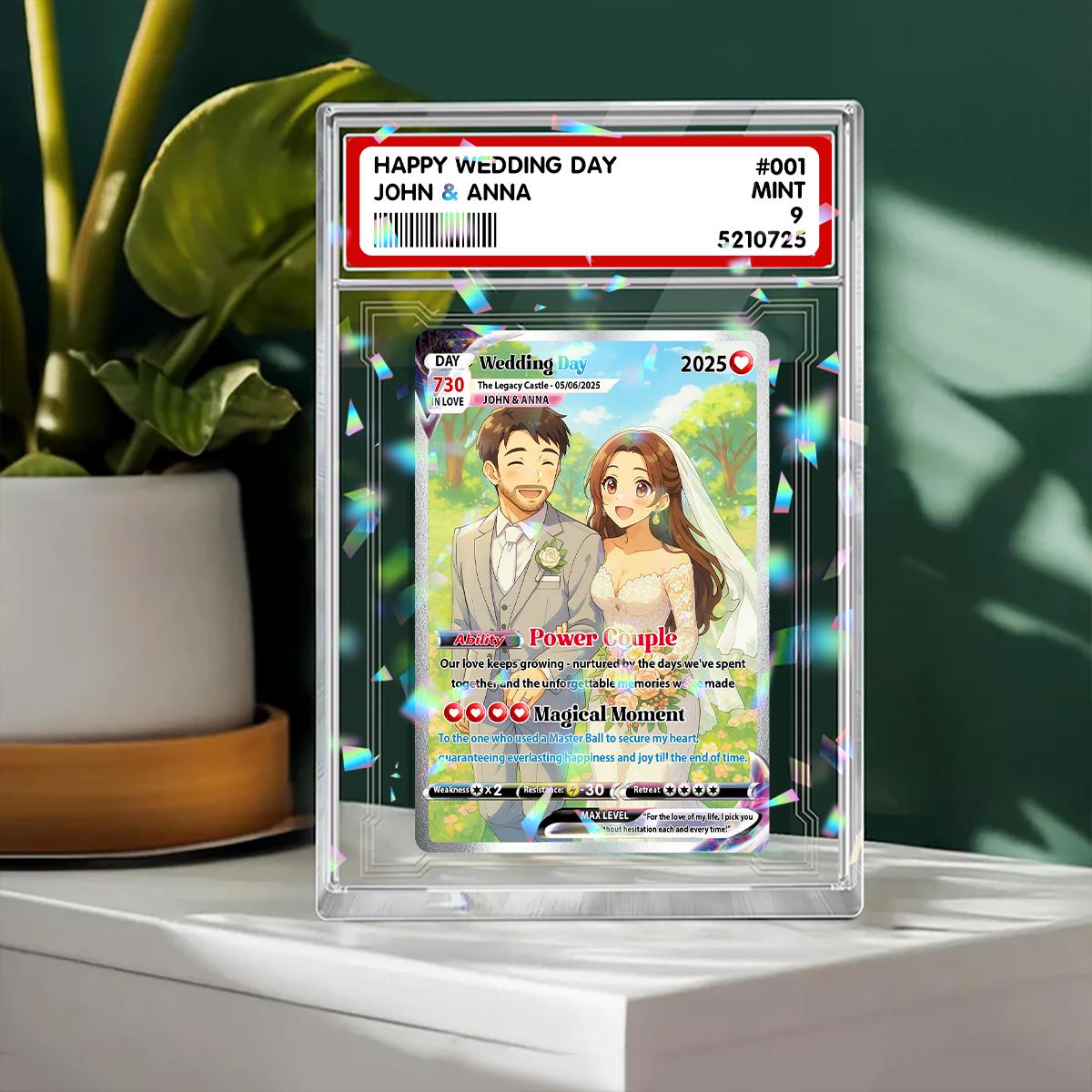 Custom Photo Anime Wedding Sign Poke Style, Personalized Poke Wedding Acrylic Plaque, Personalized Couple Poke Love C...