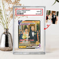 Custom Photo Couple Trading Card Gift, Anime-Inspired Wedding Keepsake, Personalized Acrylic Block, Couple Pokemo Fan...