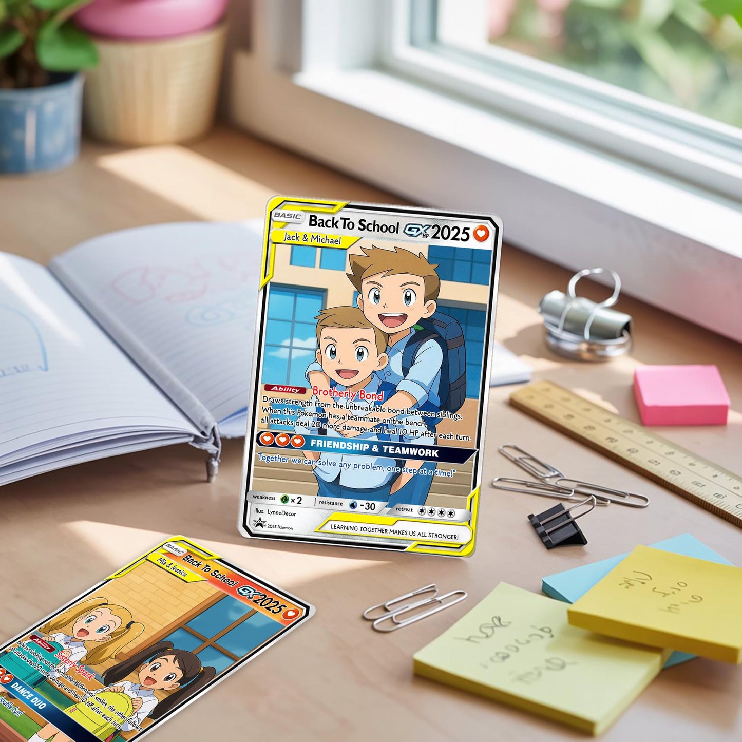 Personalized Pokemon Back to School Card, Custom Anime Style Student Gift, First Day of School Card, Custom Card for ...