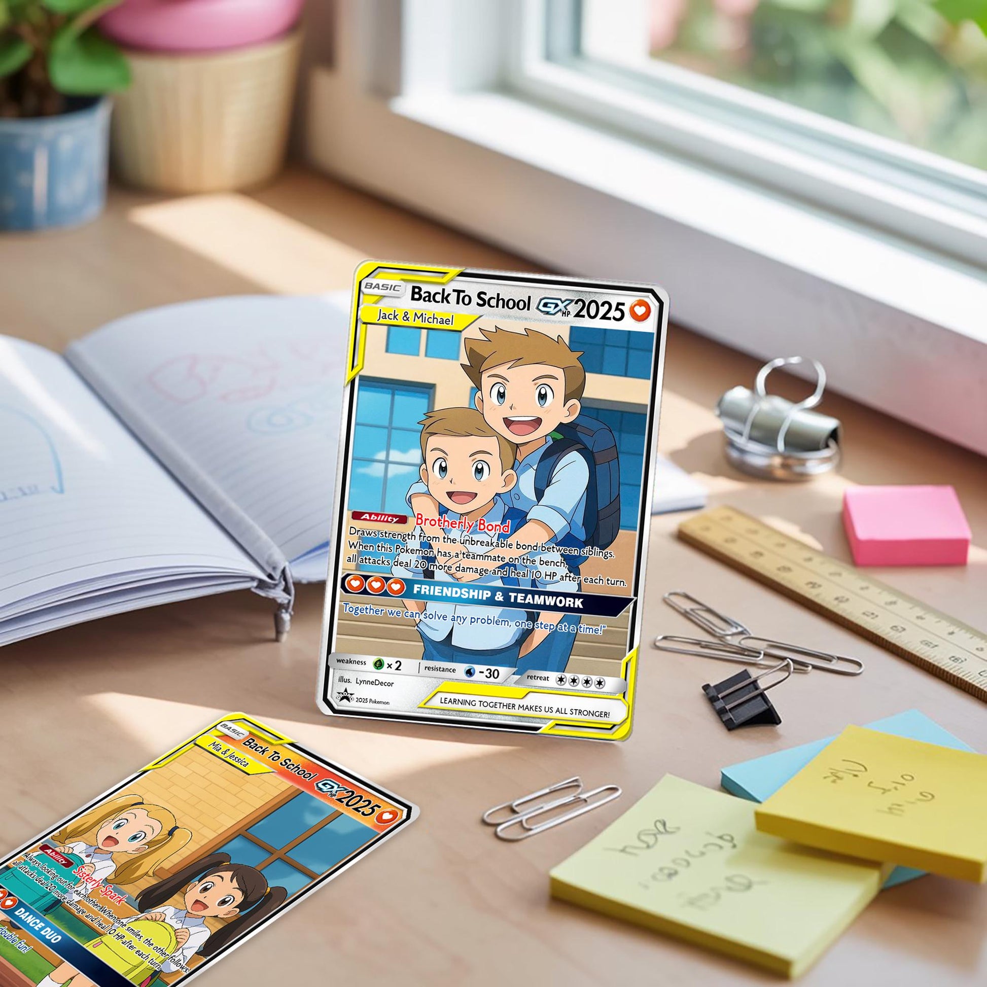 Personalized Pokemon Back to School Card, Custom Anime Style Student Gift, First Day of School Card, Custom Card for ...
