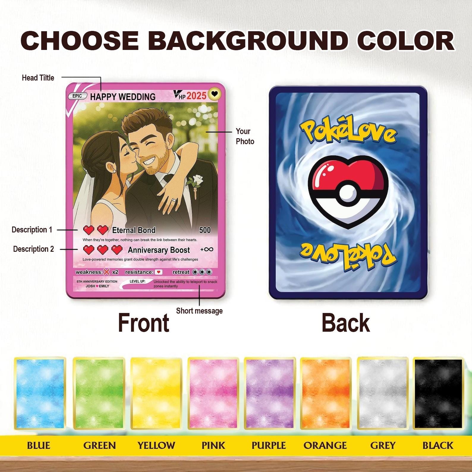Custom Acrylic Block Couple Card, Anime Style Gift with Photo, Gamer Anniversary Gift, Romantic Gift for Him or Her -...