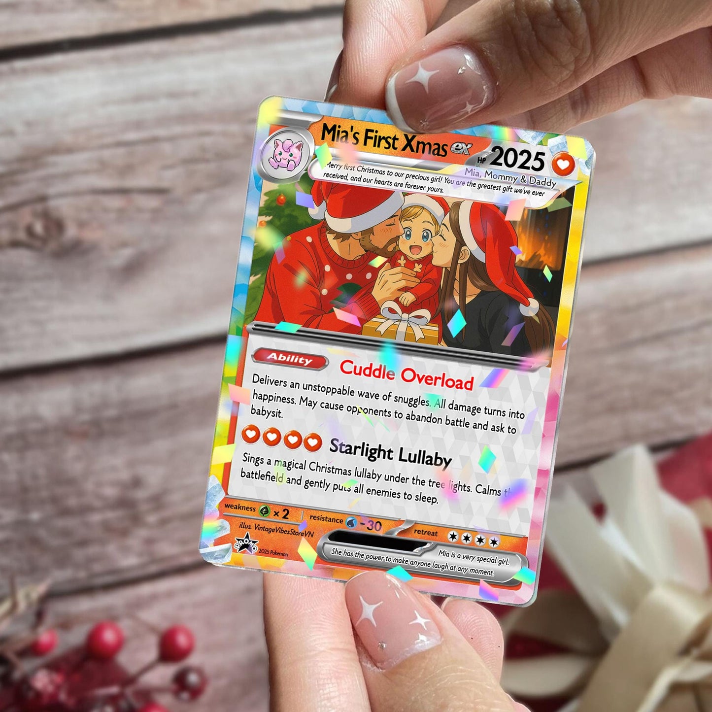 Personalized PokeCard: Custom Photo Art Card - Anniversary, Birthday, Wedding - Custom Acrylic Card Card Only Printed...