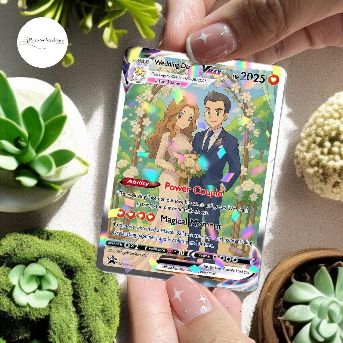 Personalized Anime-Inspired Anniversary Card & Acrylic Block, Custom Photo Couple Gift, Wedding or Dating Anniversary...