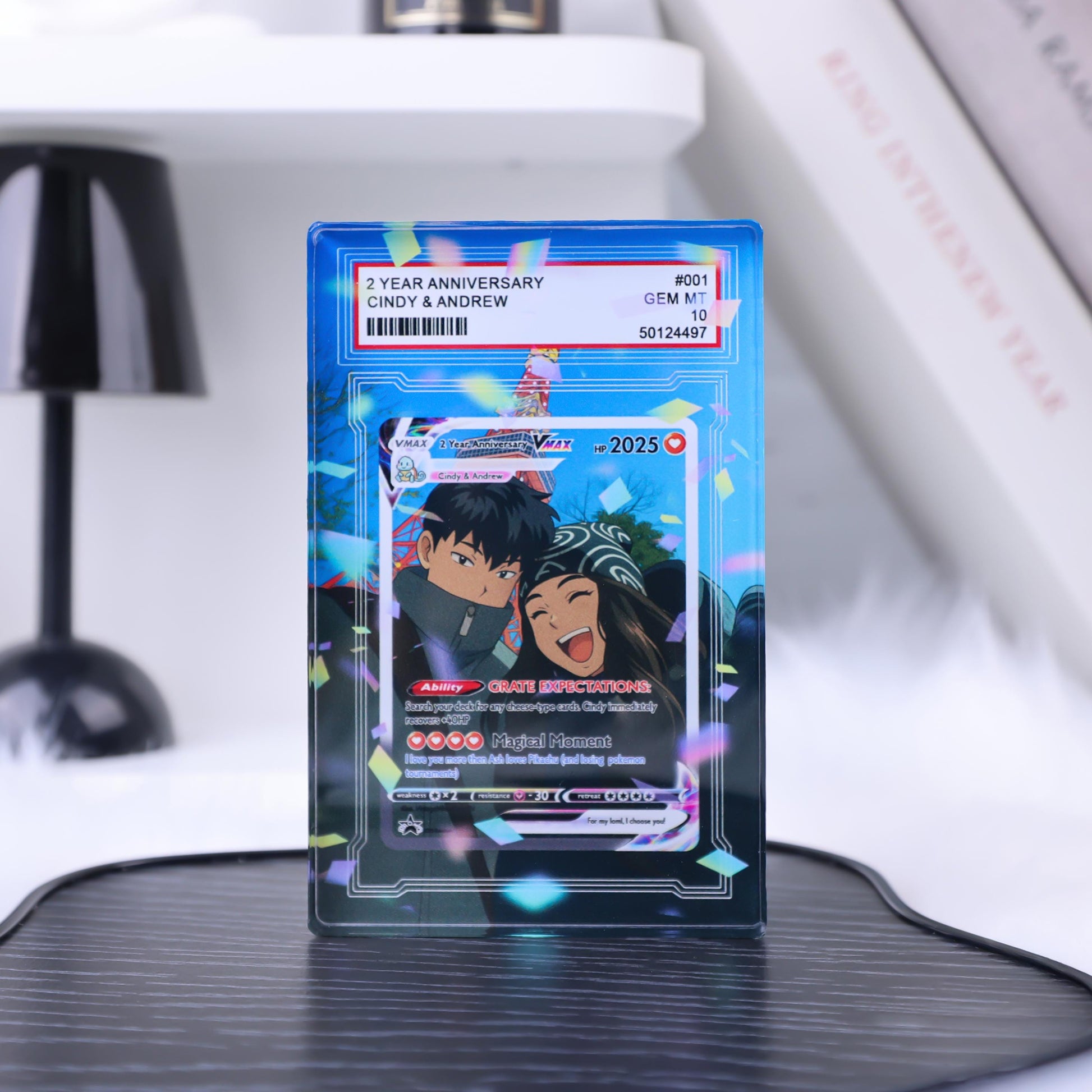 Personalized Pokemon Anniversary Card, Custom Anime Photo Acrylic Plaque, Anniversary Gift, Gift for Him, Gift for He...