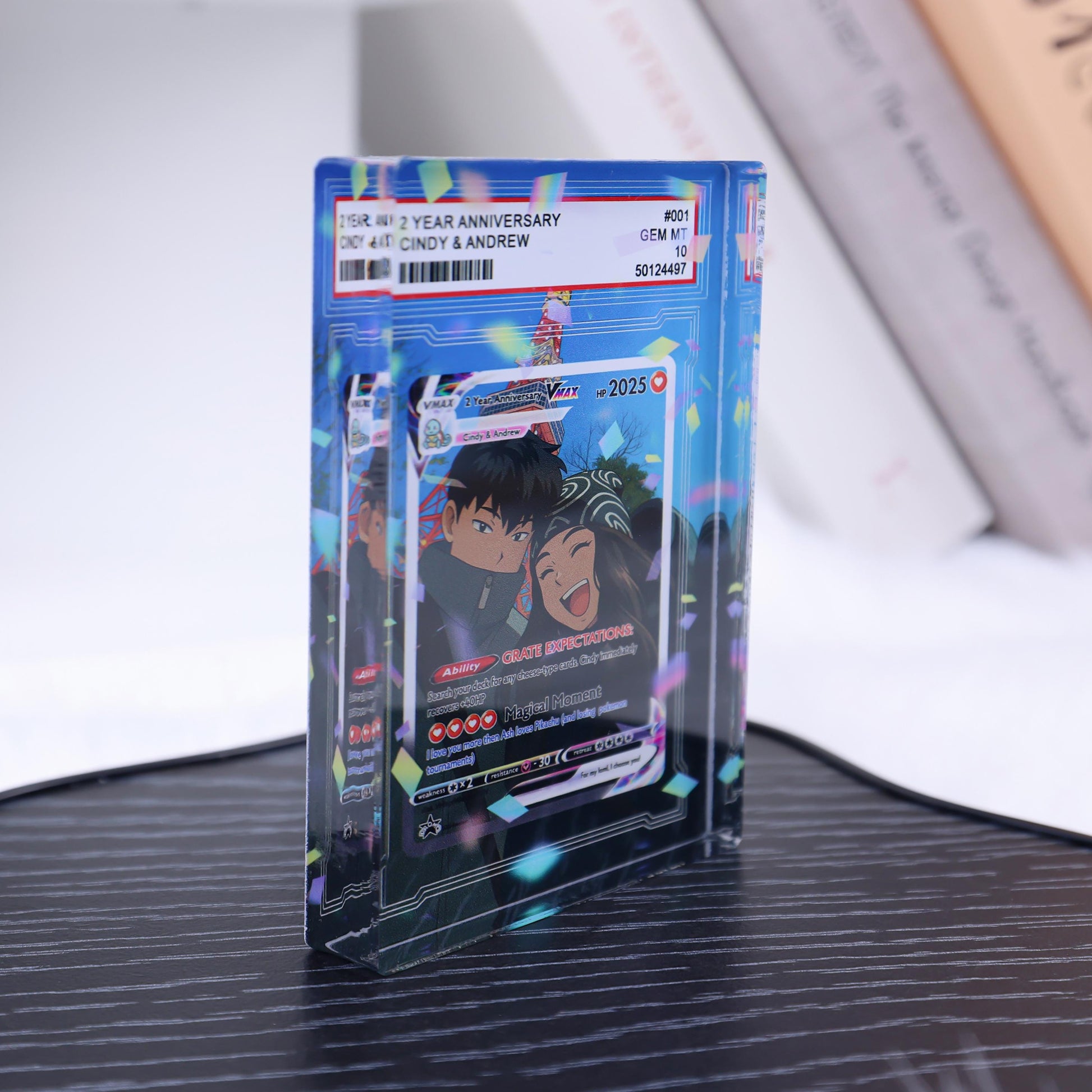 Personalized Pokemon Anniversary Card, Custom Anime Photo Acrylic Plaque, Anniversary Gift, Gift for Him, Gift for He...