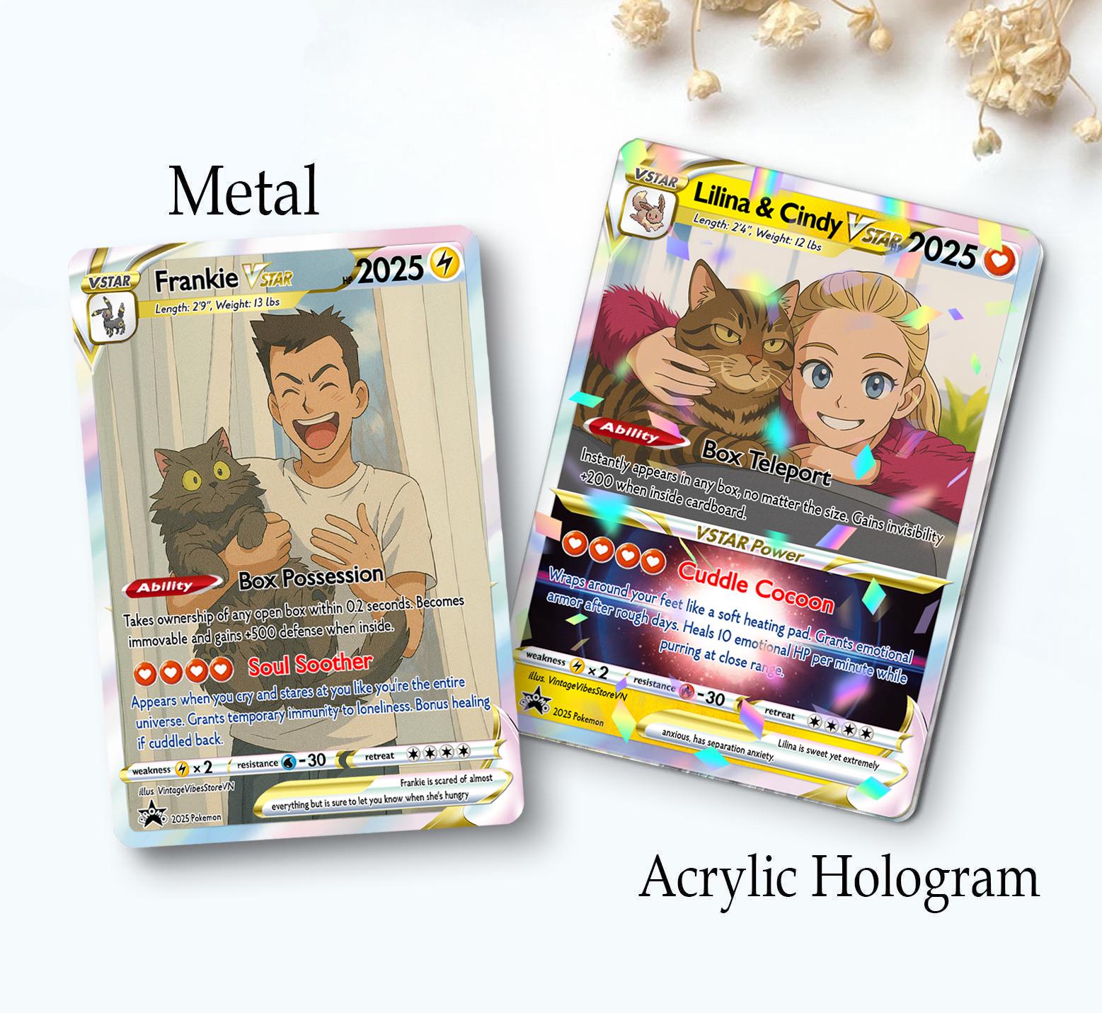 Personalized Cat Pokemon Card, Custom Your Pet as a Pokemon Card, Pet Portrait, Pet Lover Gift, Pet memorial, Pet Gif...