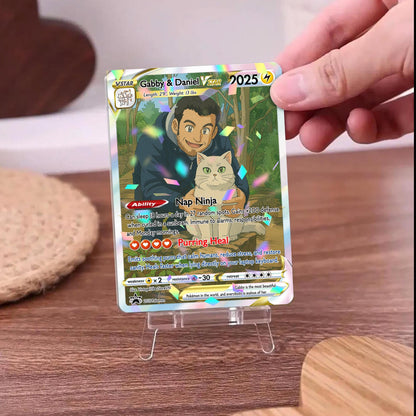 Personalized Cat Pokemon Card, Custom Your Pet as a Pokemon Card, Pet Portrait, Pet Lover Gift, Pet memorial, Pet Gif...
