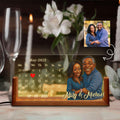 Custom Anniversary Date LED Lamp, Night Light Wedding Gift, Personalized Cartoon Calendar Night Light with Couple Por...