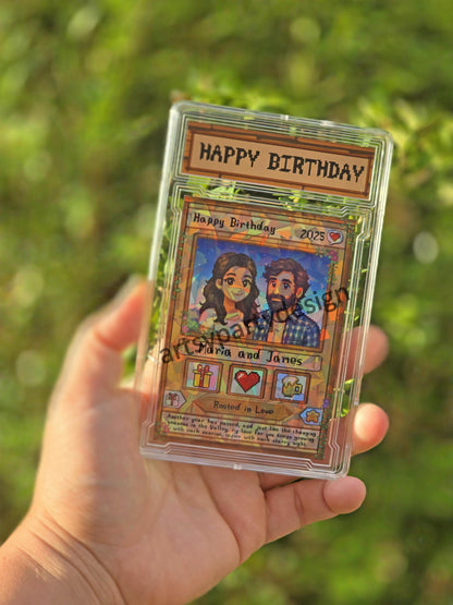 Custom Stardew Valley Card,  Gift for Gamers, Personalized Couples Gifts, Anniversary, Birthday Gamer gift, Stardew V...