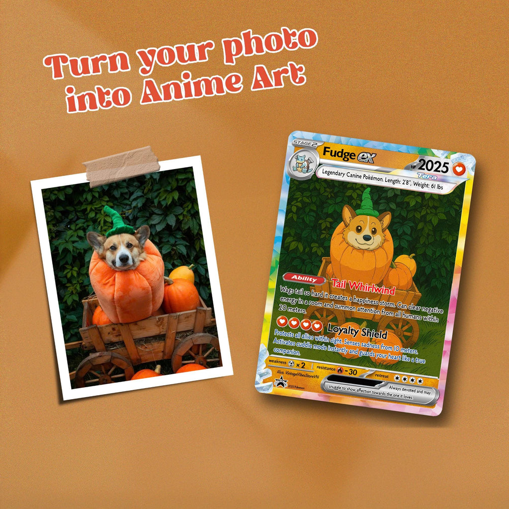 Custom Pet Pokemon Card, Pet as a Pokemon Card, Turn your pet into a Pokemon, Dog Portrait, Pet Lover Gift, Pet memorial, Dog Gift, Cat Gift
