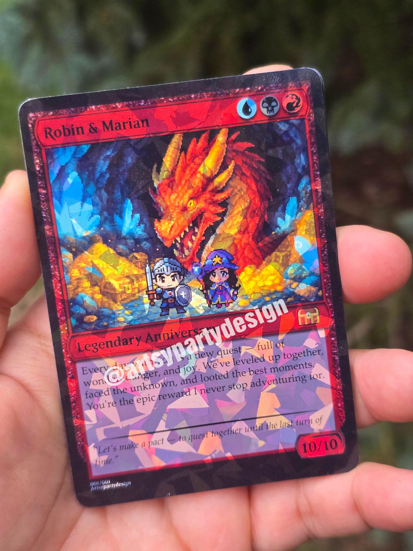 Custom MTG Card, Custom Anniversary Card, Wedding gift, gift for him, Magic the Gathering Card, Love the Gathering Card, birthday gift