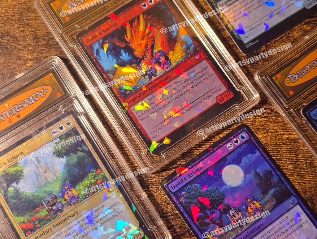 Custom MTG Card, Custom Anniversary Card, Wedding gift, gift for him, Magic the Gathering Card, Love the Gathering Card, birthday gift