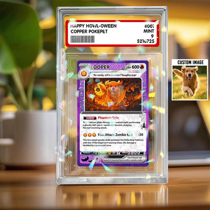 Personalized Pet Poke Card, Customize Anime Acrylic Hologram Card for Pet Lover, Turn Your Pet Into A Poke, Hologram ...