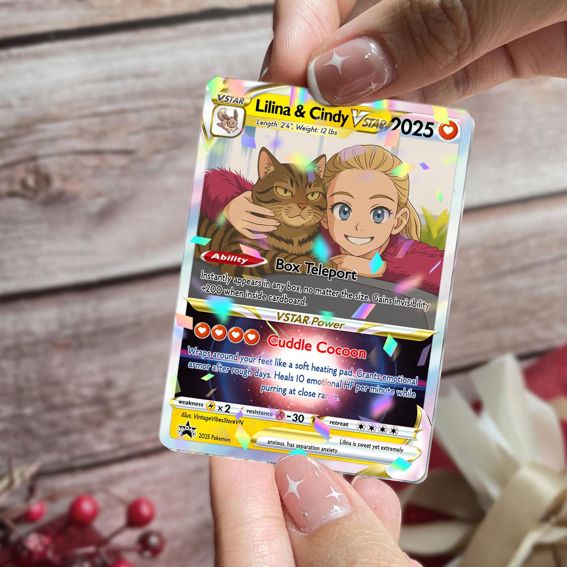 Personalized Cat Pokemon Card, Custom Your Pet as a Pokemon Card, Pet Portrait, Pet Lover Gift, Pet memorial, Pet Gif...