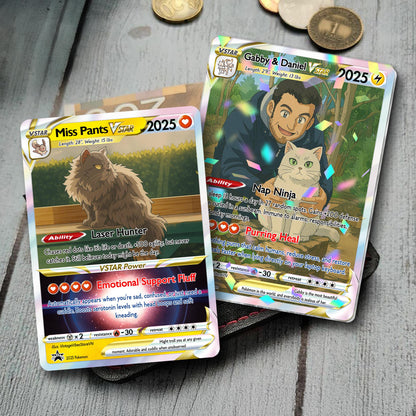 Personalized Cat Pokemon Card, Custom Your Pet as a Pokemon Card, Pet Portrait, Pet Lover Gift, Pet memorial, Pet Gif...