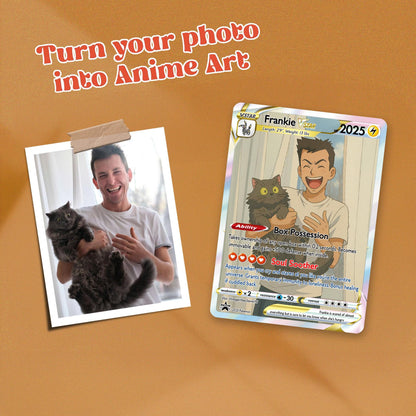 Personalized Cat Pokemon Card, Custom Your Pet as a Pokemon Card, Pet Portrait, Pet Lover Gift, Pet memorial, Pet Gif...