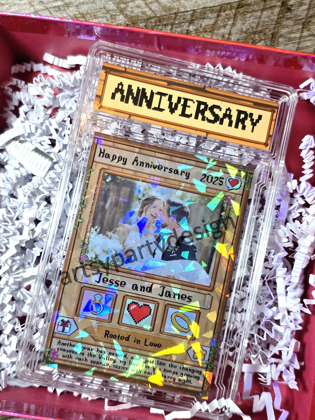 Custom Stardew Valley Card, Gift for Gamers, Personalized Couples Gifts, Anniversary, Birthday Gamer gift, Stardew Valley inspired