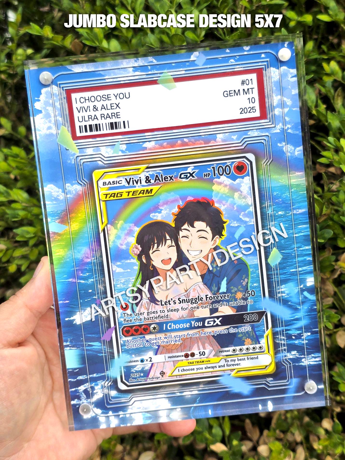 Custom Pokemon Card, Custom Trading Card , Custom Illustration Card, Pokemon Illustration, Artist rendition, Cartoon art, Anime Gift