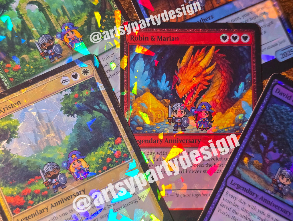 Custom MTG Card, Custom Anniversary Card, Wedding gift, gift for him, Magic the Gathering Card, Love the Gathering Card, birthday gift