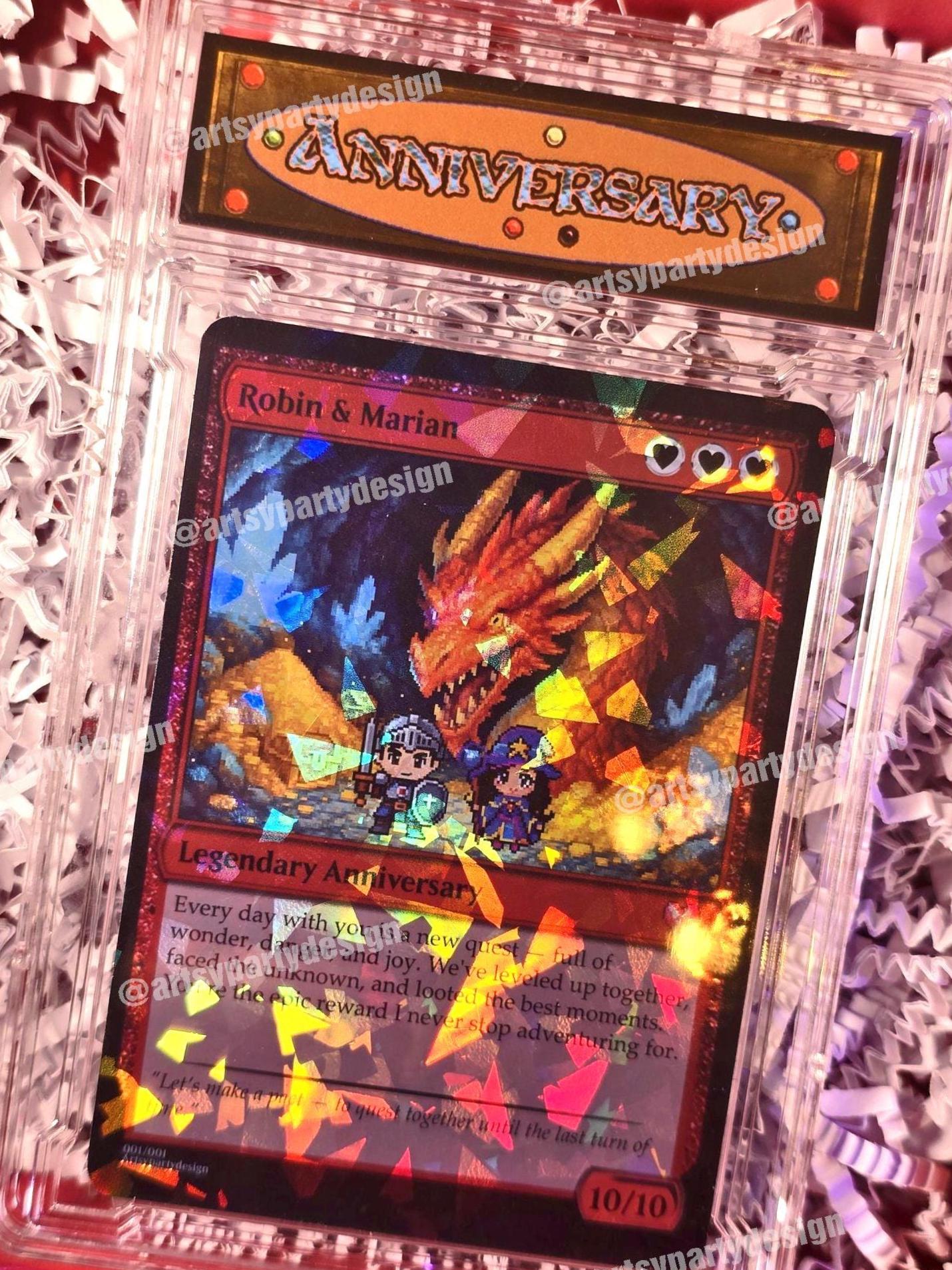Custom MTG Card, Custom Anniversary Card, Wedding gift, gift for him, Magic the Gathering Card, Love the Gathering Card, birthday gift